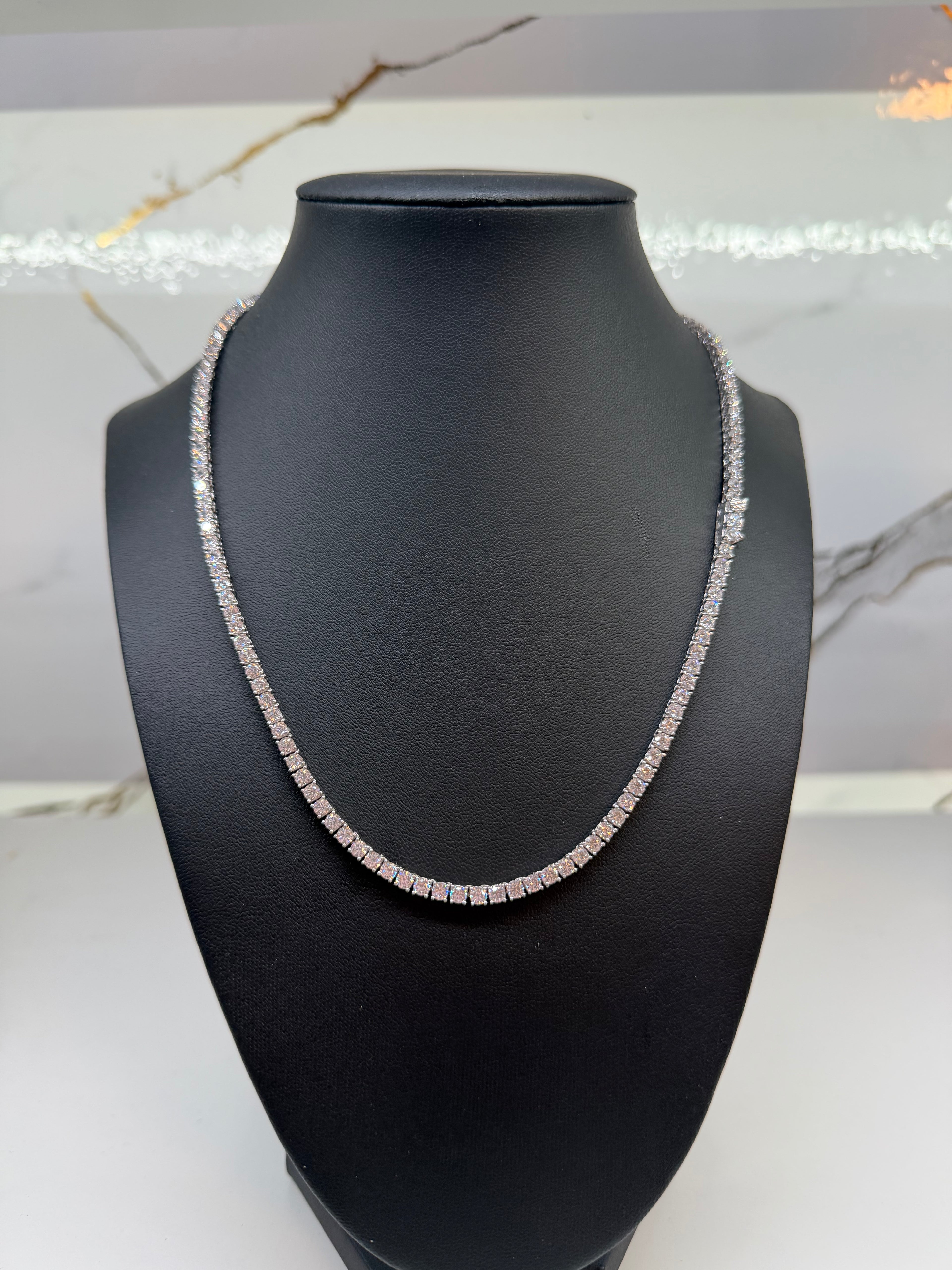 Cadena tenis con diamantes CVD