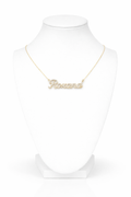 Cadena con nombre personalizado con diamantes