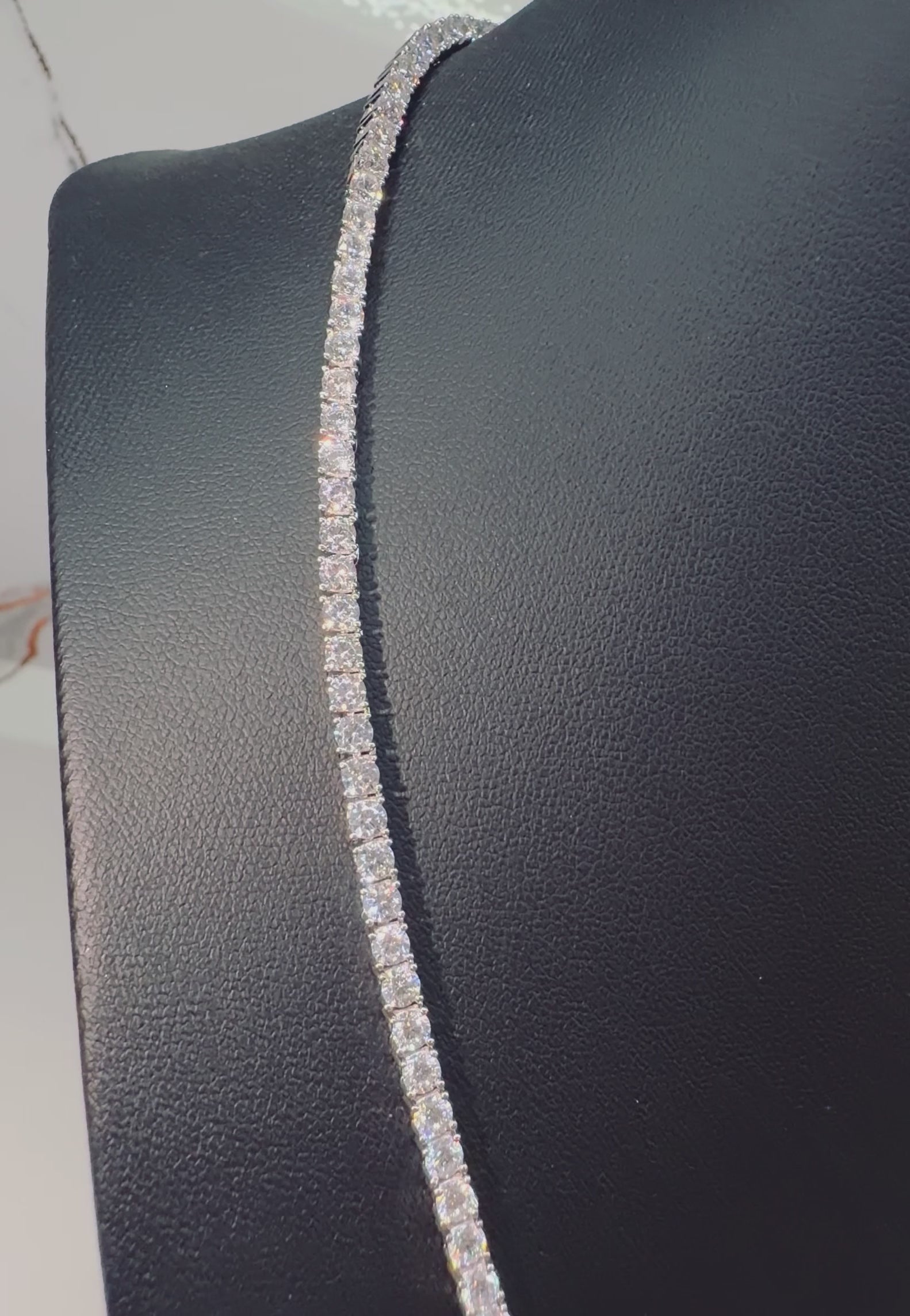 Cadena tenis con diamantes CVD